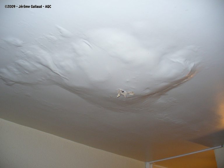 Infiltration d’eau en plafond