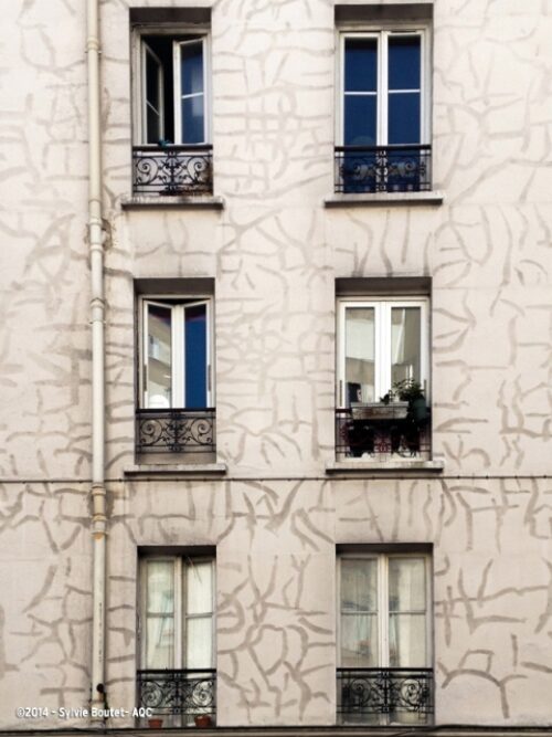 Désordre bâtiment : Reprises de fissures en façade - Concours photo AQC 2014 - Sylvie Boutet