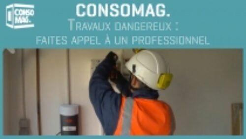 Miniature de la vidéo « Consomag - Travaux dangereux : faites appel à un professionnel » de l'AQC TV