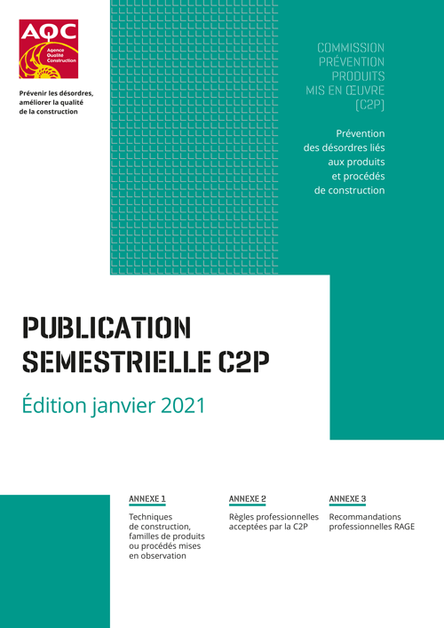 Couverture de l'Édition Janvier 2021 de la Publication semestrielle de la C2P
