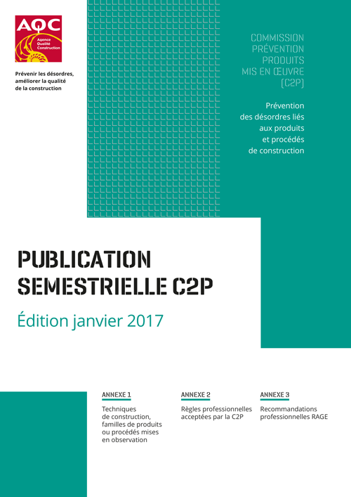 Couverture de la Publication Semestrielle C2P de Janvier 2017