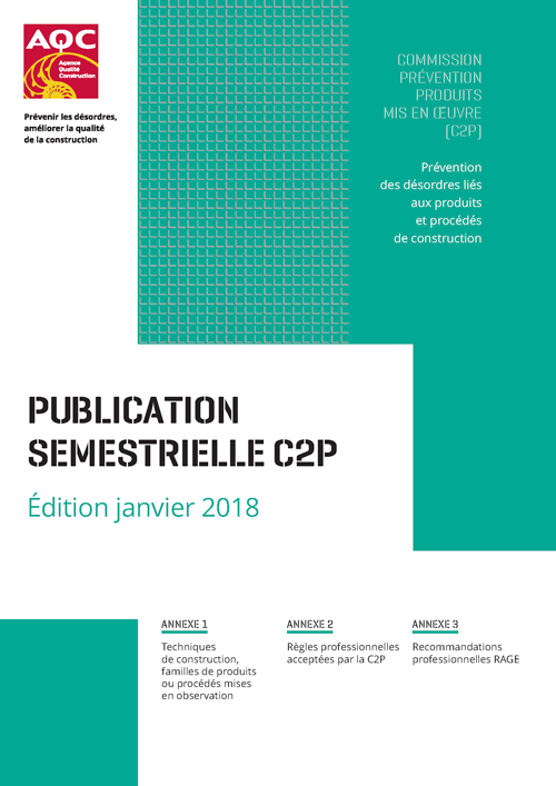 Couverture de la Publication Semestrielle C2P de Janvier 2018