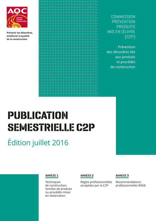 Couverture de la Publication Semestrielle C2P de Juillet 2016