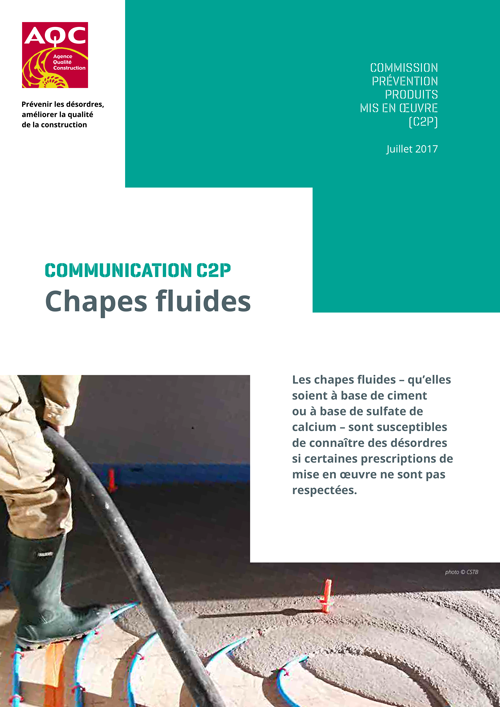 « Chapes fluides » - Communication C2P de l'AQC