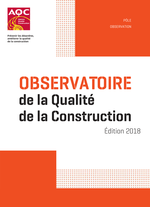 Couverture du Rapport de l'Observatoire de la Qualité de la Construction de l'AQC - Édition 2018