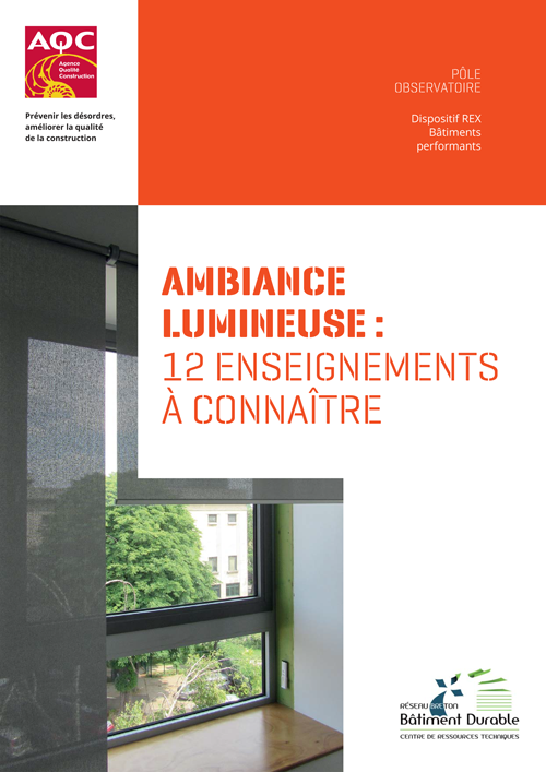 Couverture du Rapport REX BP® « Ambiance lumineuse » des bâtiments de l'AQC