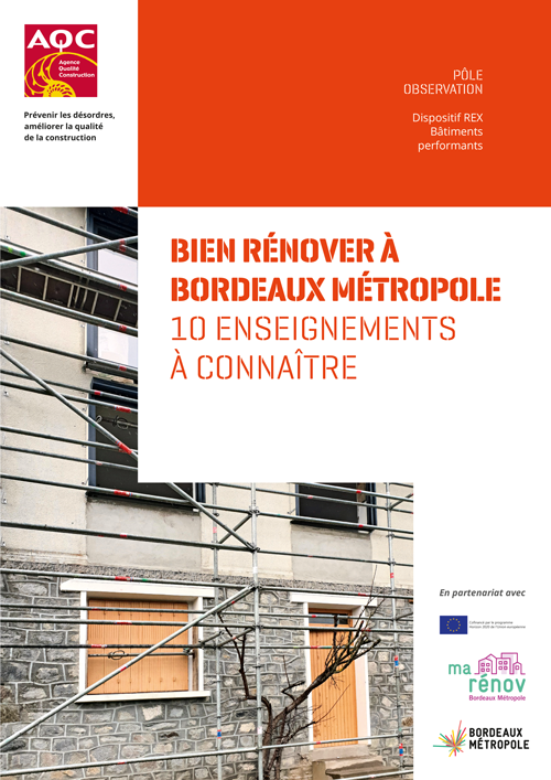 Couverture du rapport REX BP® « Bien construire à Bordeaux Métropole » de l'AQC