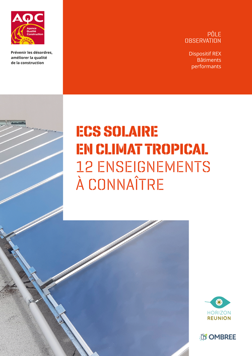Couverture du rapport REX BP® « ECS solaire en climat tropical » de l'AQC