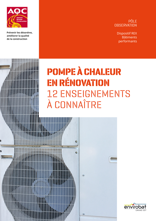 Couverture du rapport REX BP® « Pompe à chaleur en rénovation » de l'AQC