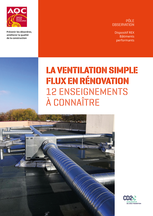 Couverture du Rapport REX BP® « Ventilation simple flux en rénovation » de l'AQC