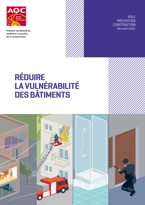 Couverture du rapport « Réduire la vulnérabilité des bâtiments » de l'AQC