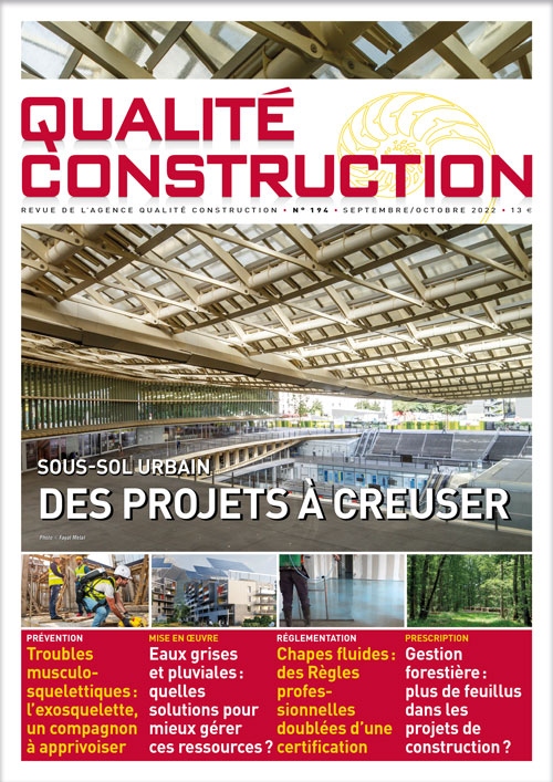 « Sous-sol urbain - Des projets à creuser » - Revue Qualité Construction Septembre-Octobre 2022 de l'AQC