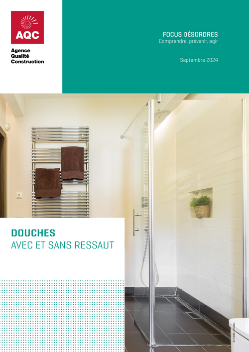 Couverture de l'étude « Douches avec et sans ressaut » de l'AQC