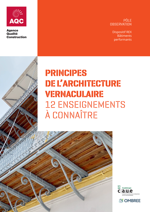 Couverture du rapport REX BP® « Principes de l'architecture vernaculaire » de l'AQC