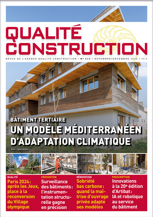« Bâtiment tertiaire – Un modèle méditerranéen d’adaptation climatique » - Revue Qualité Construction Novembre-Décembre 2025 de l'AQC
