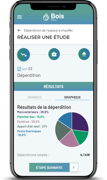 Interface mobile Bois’RÉNO : l'application pour les installateurs de poêles et de chaudières à bois