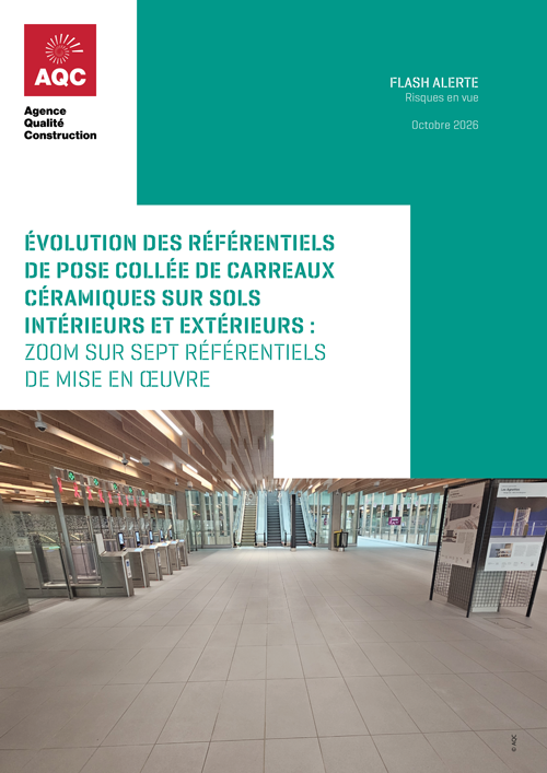 « Évolution des référentiels de pose collée de carreaux céramiques sur sols intérieurs et extérieurs : zoom sur sept référentiels de mise en œuvre » - Communication C2P de l'AQC